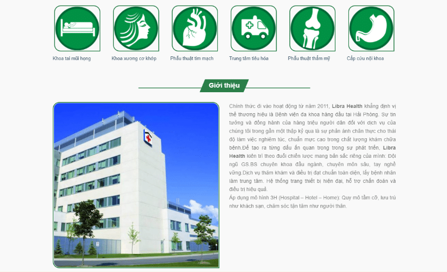 Thiết kế website bệnh viện phòng khám chuyên nghiệp